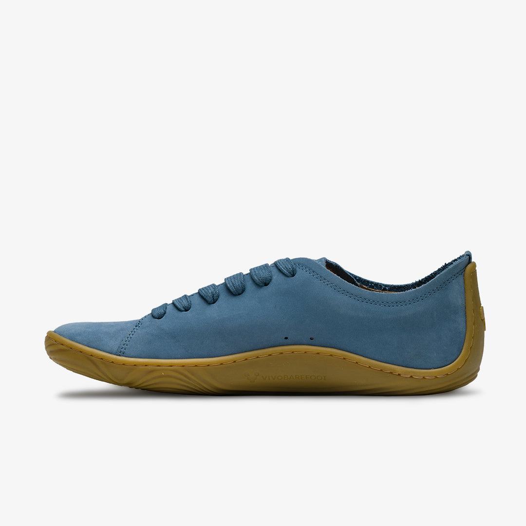 Vivobarefoot Addis Mens barfods lædersko til mænd i farven indigo, inderside