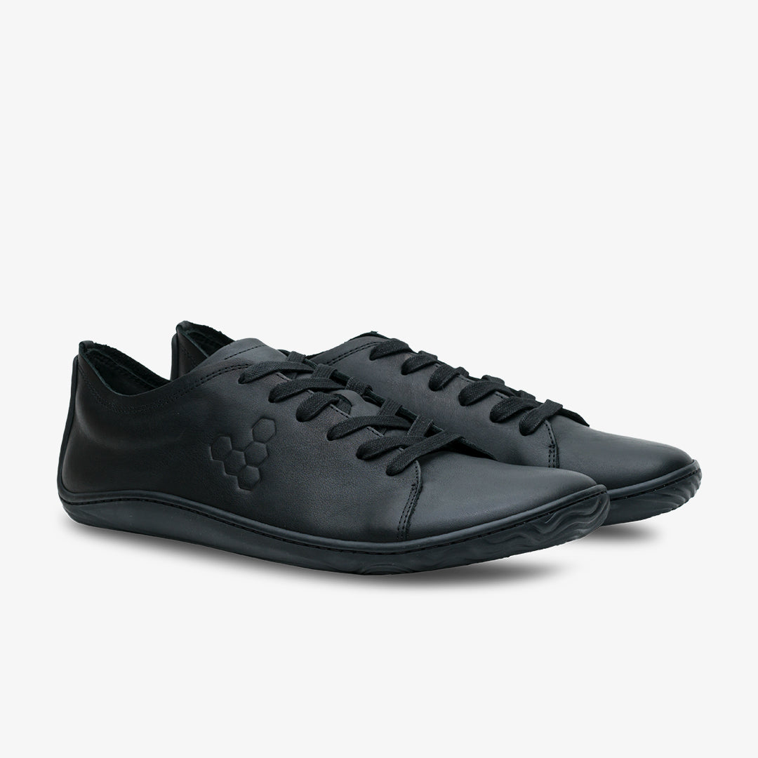 Vivobarefoot Addis Mens barfods lædersko til mænd i farven triple black, par