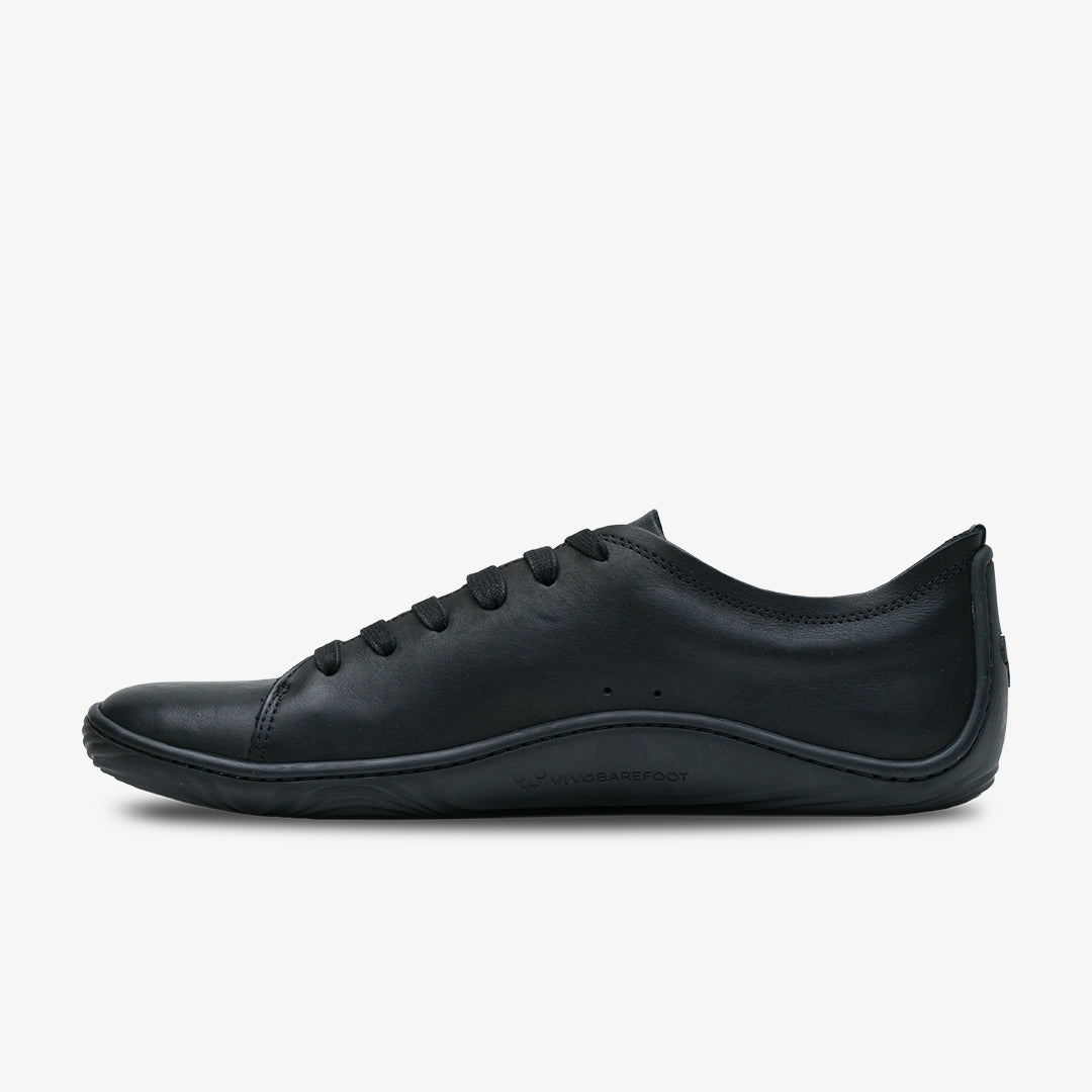 Vivobarefoot Addis Mens barfods lædersko til mænd i farven triple black, inderside