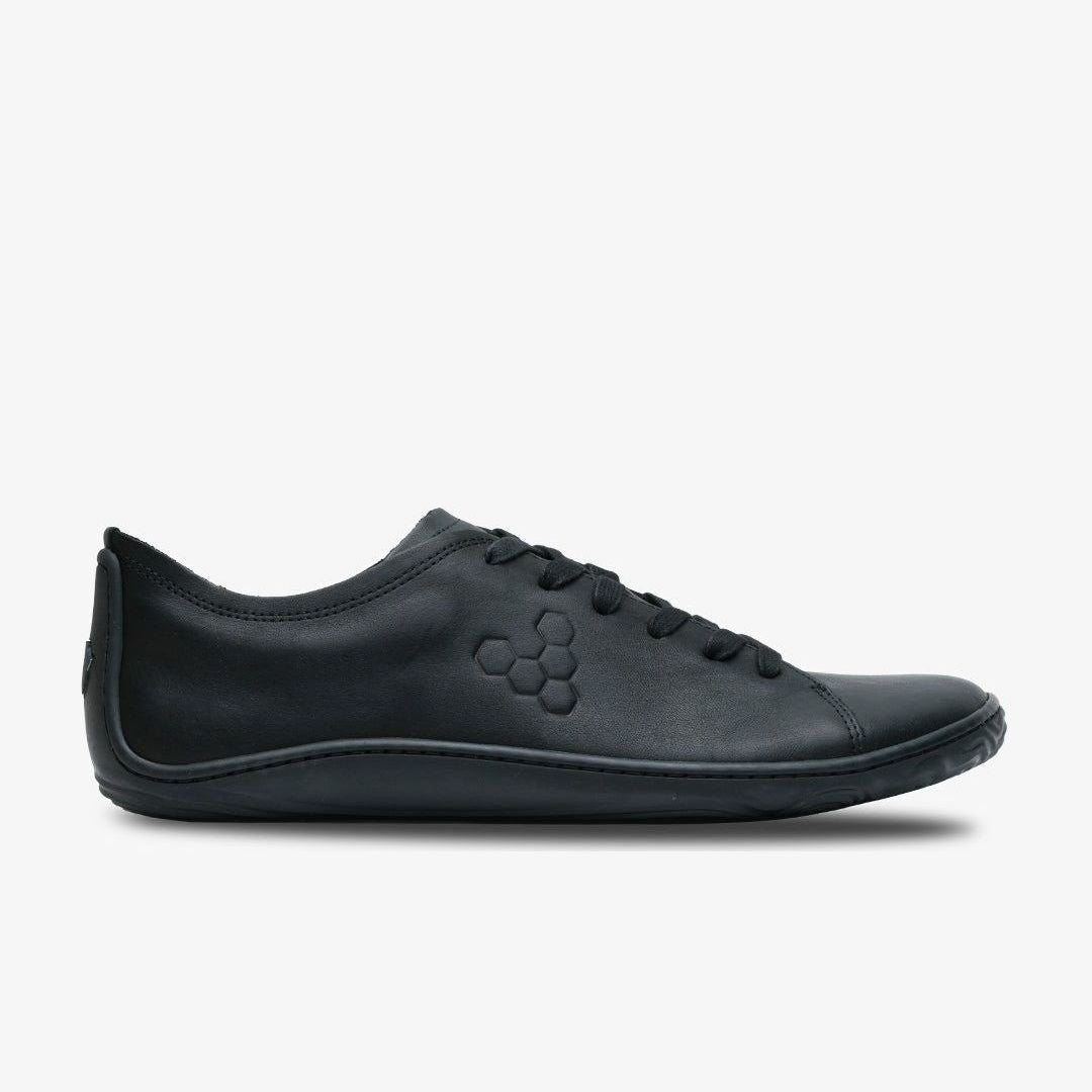 Vivobarefoot Addis Mens barfods lædersko til mænd i farven triple black, yderside