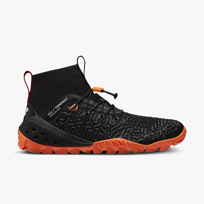 Vivobarefoot ESC Tempest Womens barfods vandstøvler til kvinder i farven black/orange, yderside