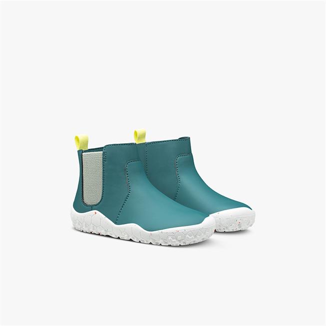 Vivobarefoot Fulham Toddlers barfods støvler til tumlinge i farven atlantic blue, par