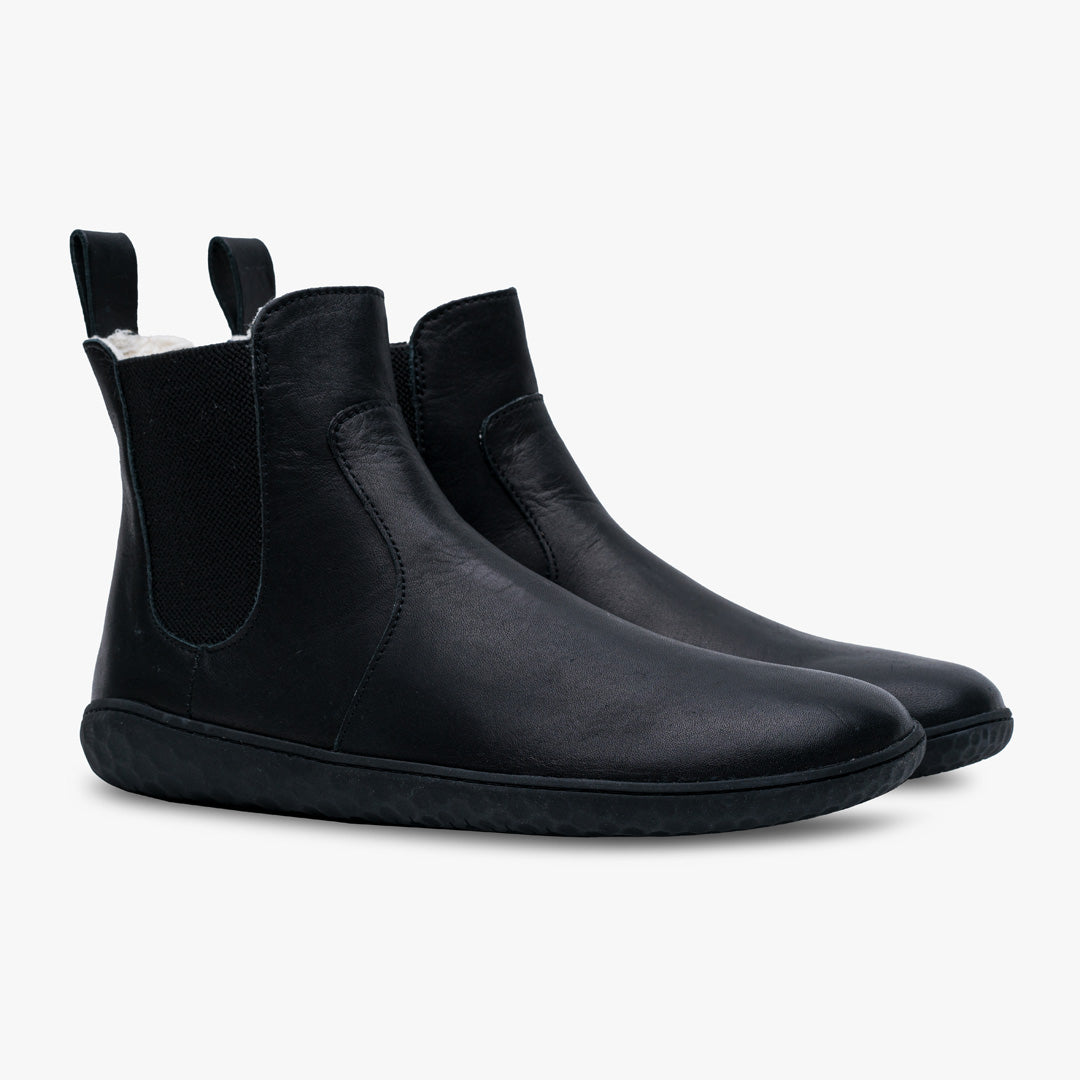 Vivobarefoot Geo Chelsea Womens barfods chelsea boots til kvinder i farven obsidian, par