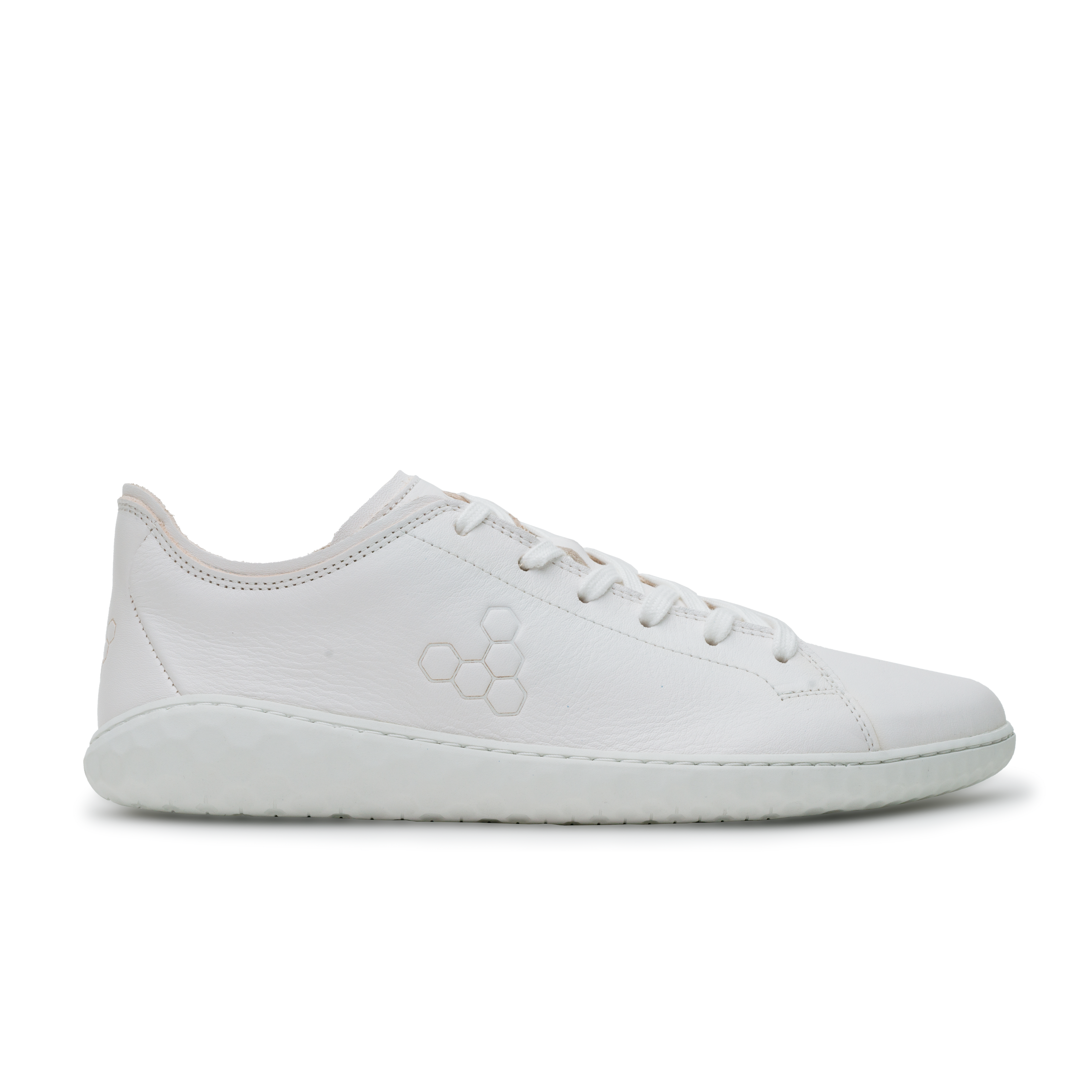 Vivobarefoot Geo Court III Womens barfods sneakers til kvinder i farven bright white, yderside