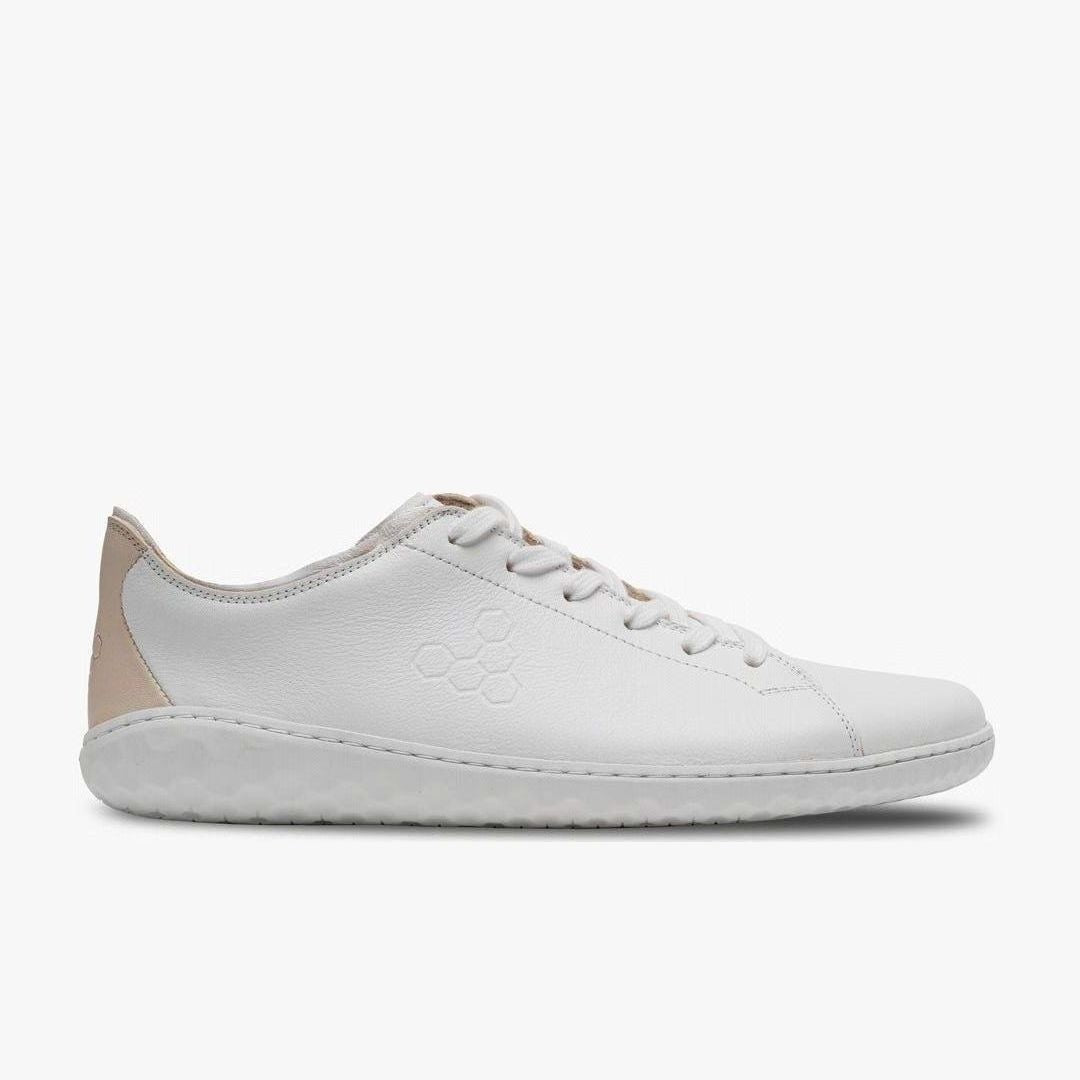 Vivobarefoot Geo Court III Womens barfods sneakers til kvinder i farven off white / pink, yderside