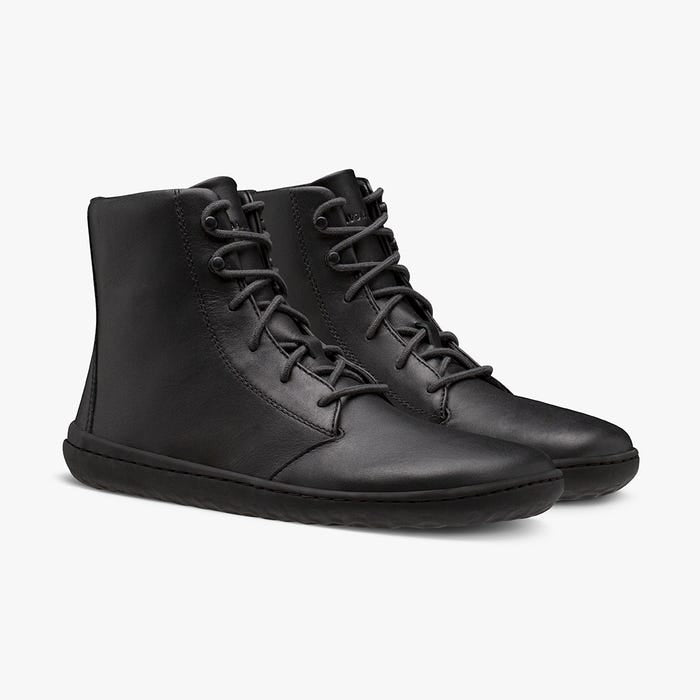 Vivobarefoot Gobi Hi IV Womens barfods støvler til kvinder i farven obsidian, par