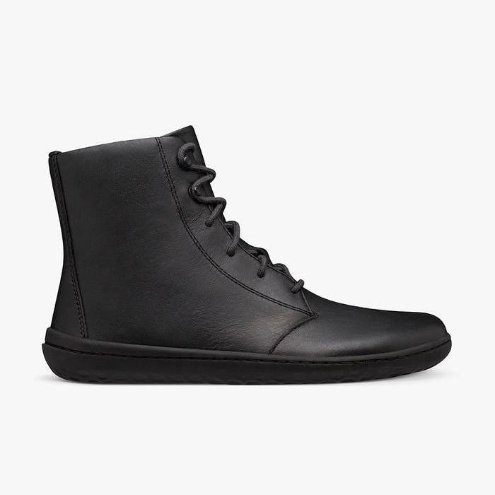 Vivobarefoot Gobi Hi IV Womens barfods støvler til kvinder i farven obsidian, yderside