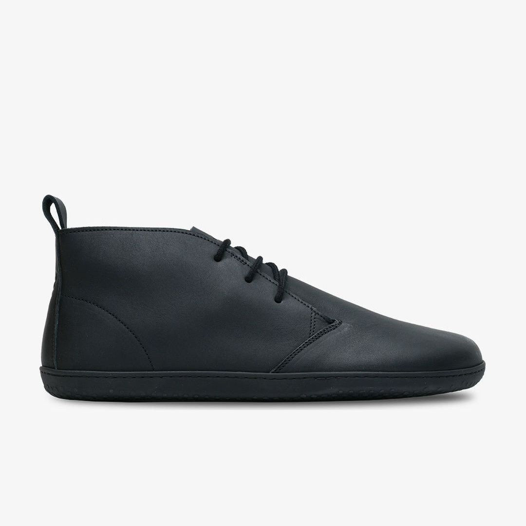 Vivobarefoot Gobi III Mens barfods oxford business sko til mænd i farven black leather, yderside