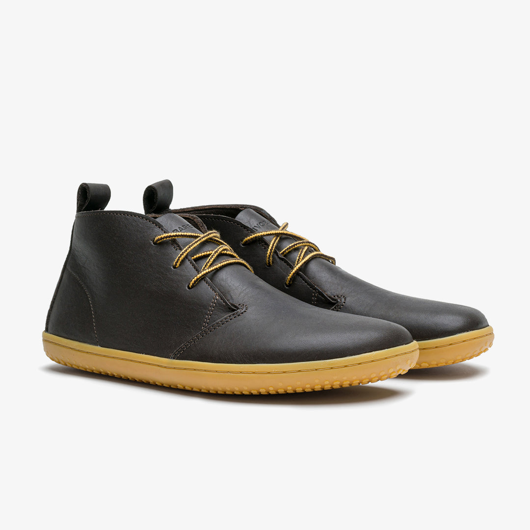 Vivobarefoot Gobi III Mens barfods oxford business sko til mænd i farven bracken, par