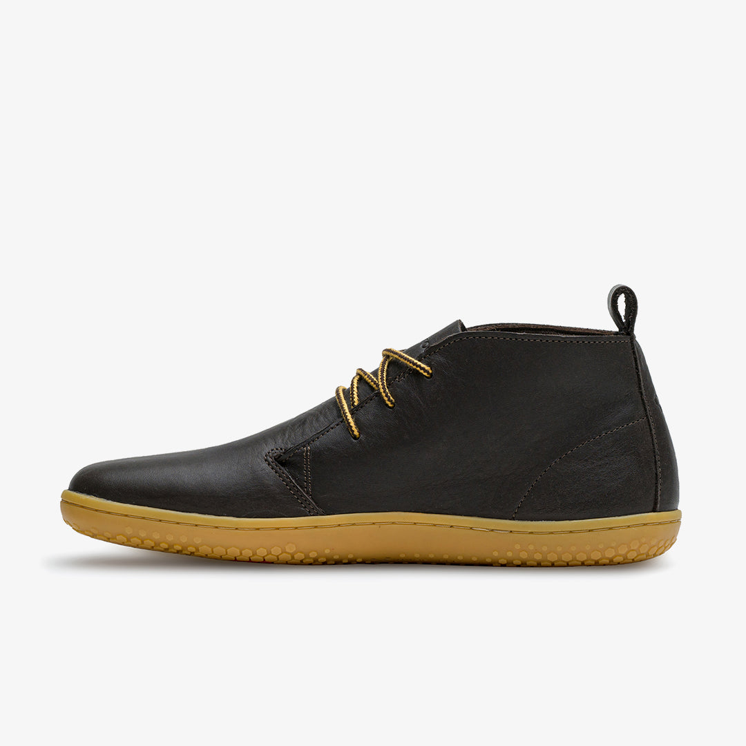 Vivobarefoot Gobi III Mens barfods oxford business sko til mænd i farven bracken, inderside