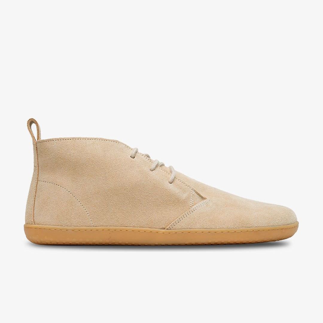 Vivobarefoot Gobi III Mens barfods oxford business sko til mænd i farven honey suede, yderside