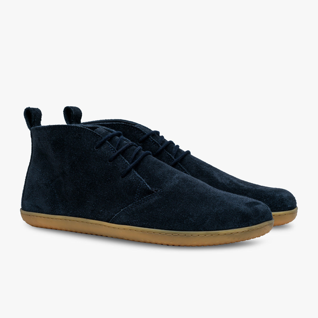 Vivobarefoot Gobi III Mens barfods oxford business sko til mænd i farven midnight, par