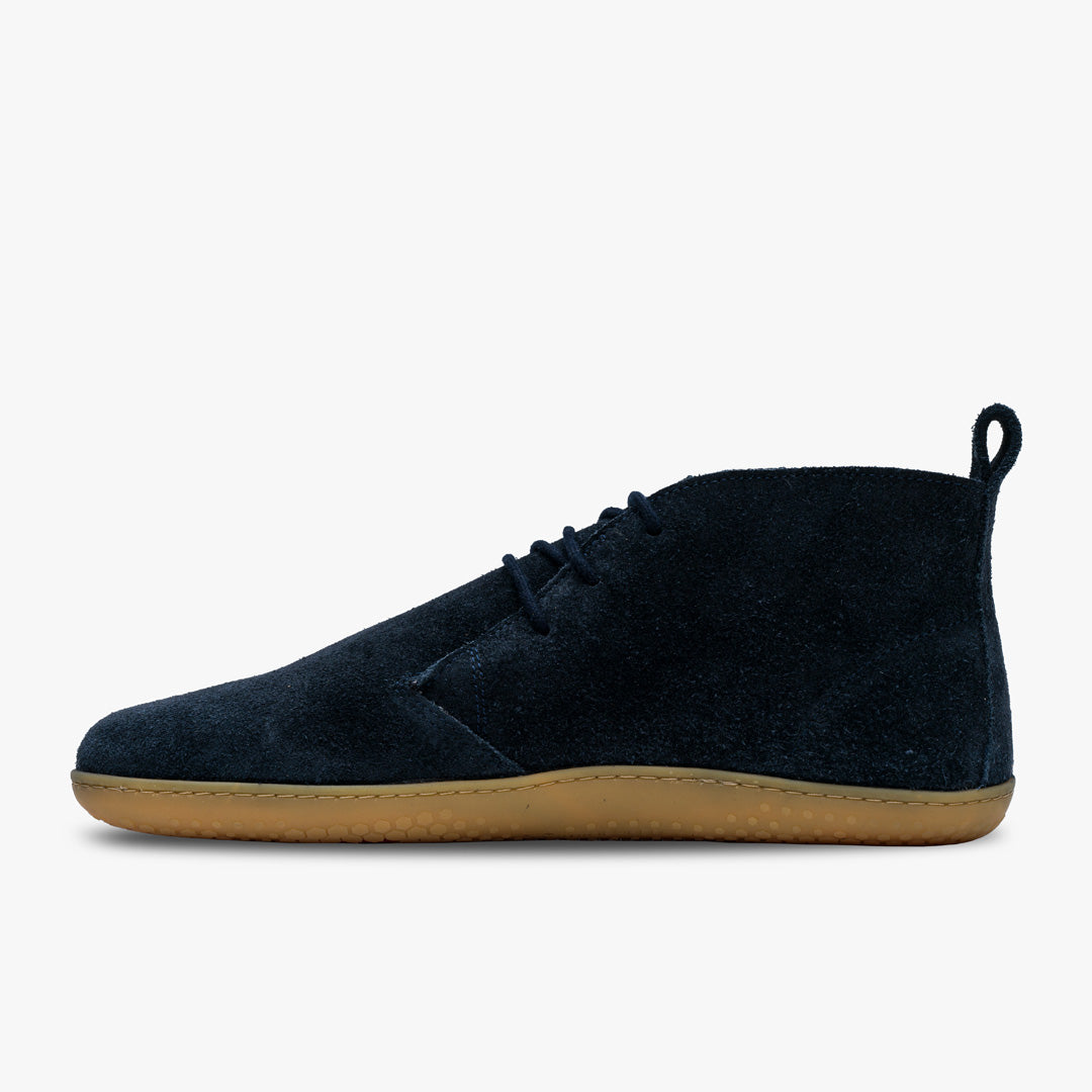 Vivobarefoot Gobi III Mens barfods oxford business sko til mænd i farven midnight, inderside