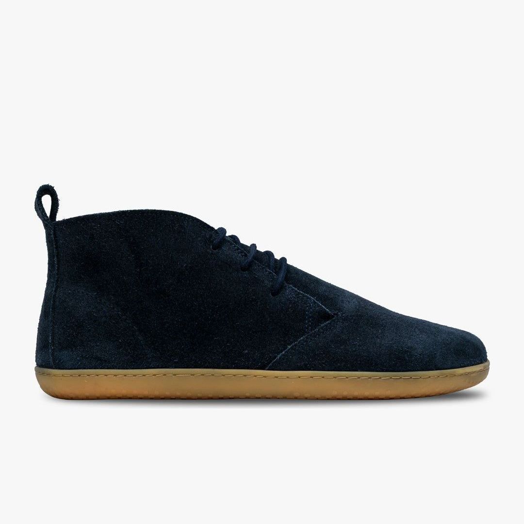 Vivobarefoot Gobi III Mens barfods oxford business sko til mænd i farven midnight, yderside