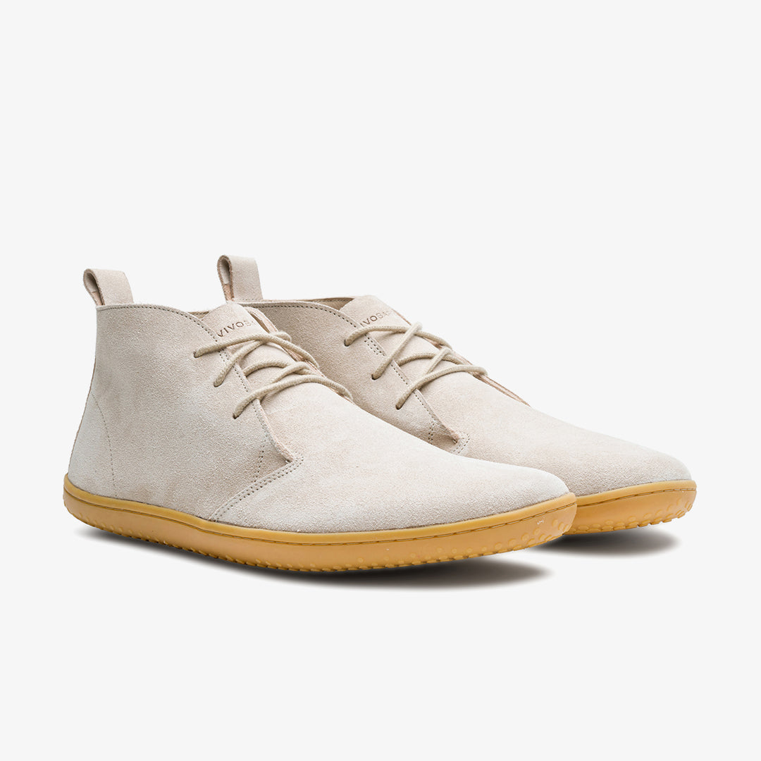 Vivobarefoot Gobi III Mens barfods oxford business sko til mænd i farven sandstone, par