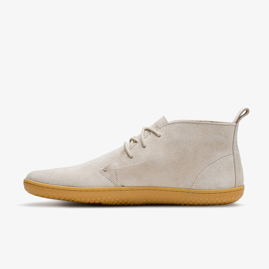 Vivobarefoot Gobi III Mens barfods oxford business sko til mænd i farven sandstone, inderside