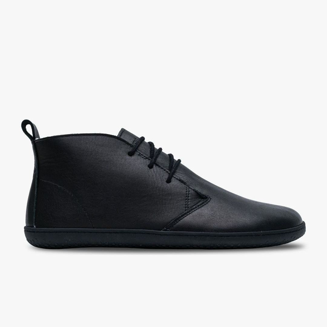 Vivobarefoot Gobi III Winter Mens barfods ørkenstøvler til mænd i farven black, yderside