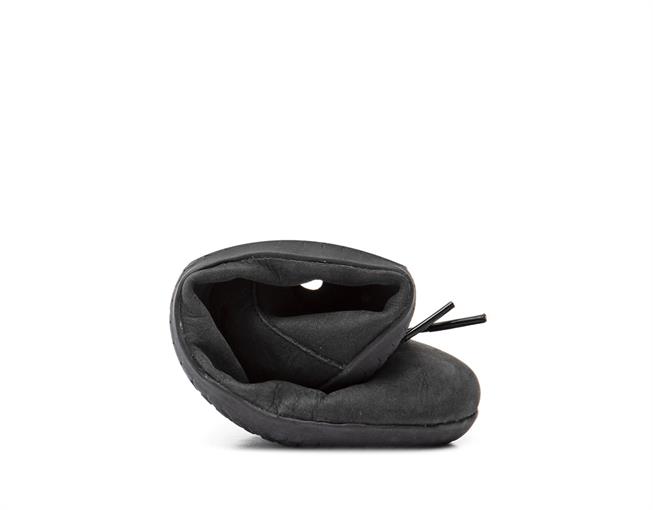 Vivobarefoot Jing Jing Lace barfods ballerinaer til kvinder i farven black leather, rullet