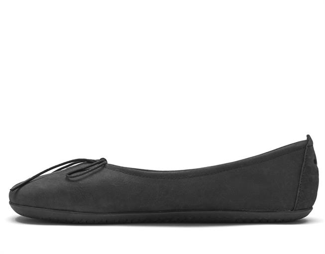 Vivobarefoot Jing Jing Lace barfods ballerinaer til kvinder i farven black leather, inderside