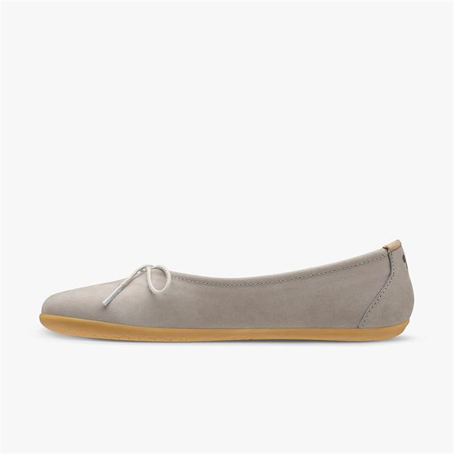 Vivobarefoot Jing Jing Lace barfods ballerinaer til kvinder i farven zinc grey, inderside