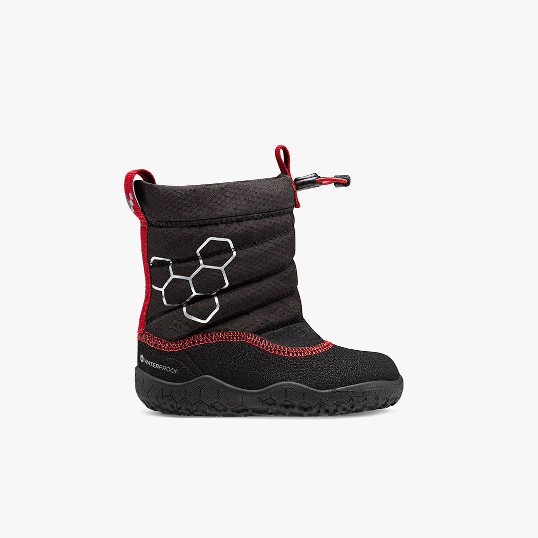 Vivobarefoot Lumi Toddlers barfods vinterstøvler til tumlinge i farven obsidian, yderside