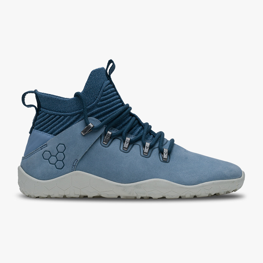 Vivobarefoot Magna FG barfods high sneakers til kvinder i farven haze blue, yderside