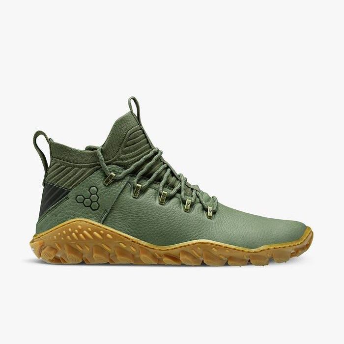 Vivobarefoot Magna Forest ESC Mens barfods outdoor high sneakers til mænd i farven botanical green, yderside