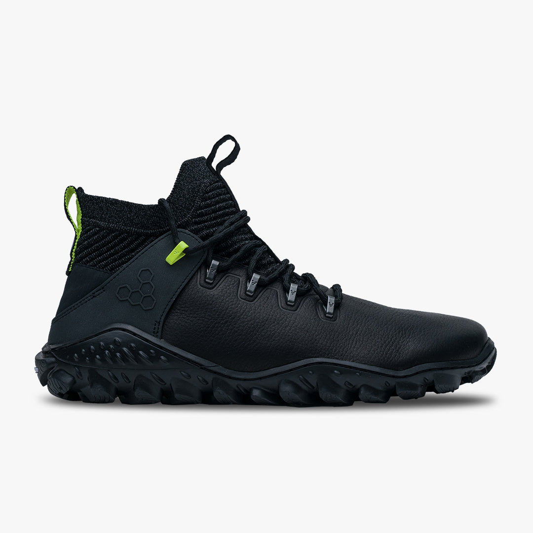 Vivobarefoot Magna Forest ESC Womens barfods outdoor high sneakers til kvinder i farven obsidian / lime, yderside