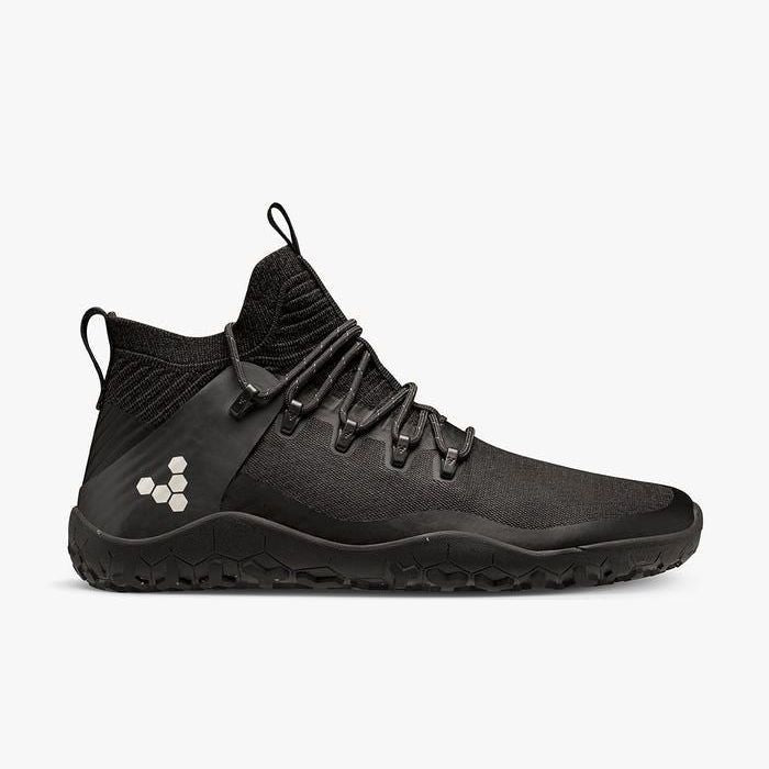 Vivobarefoot Magna Trail II FG barfods vegan high-top sneakers til kvinder i farven obsidian, yderside