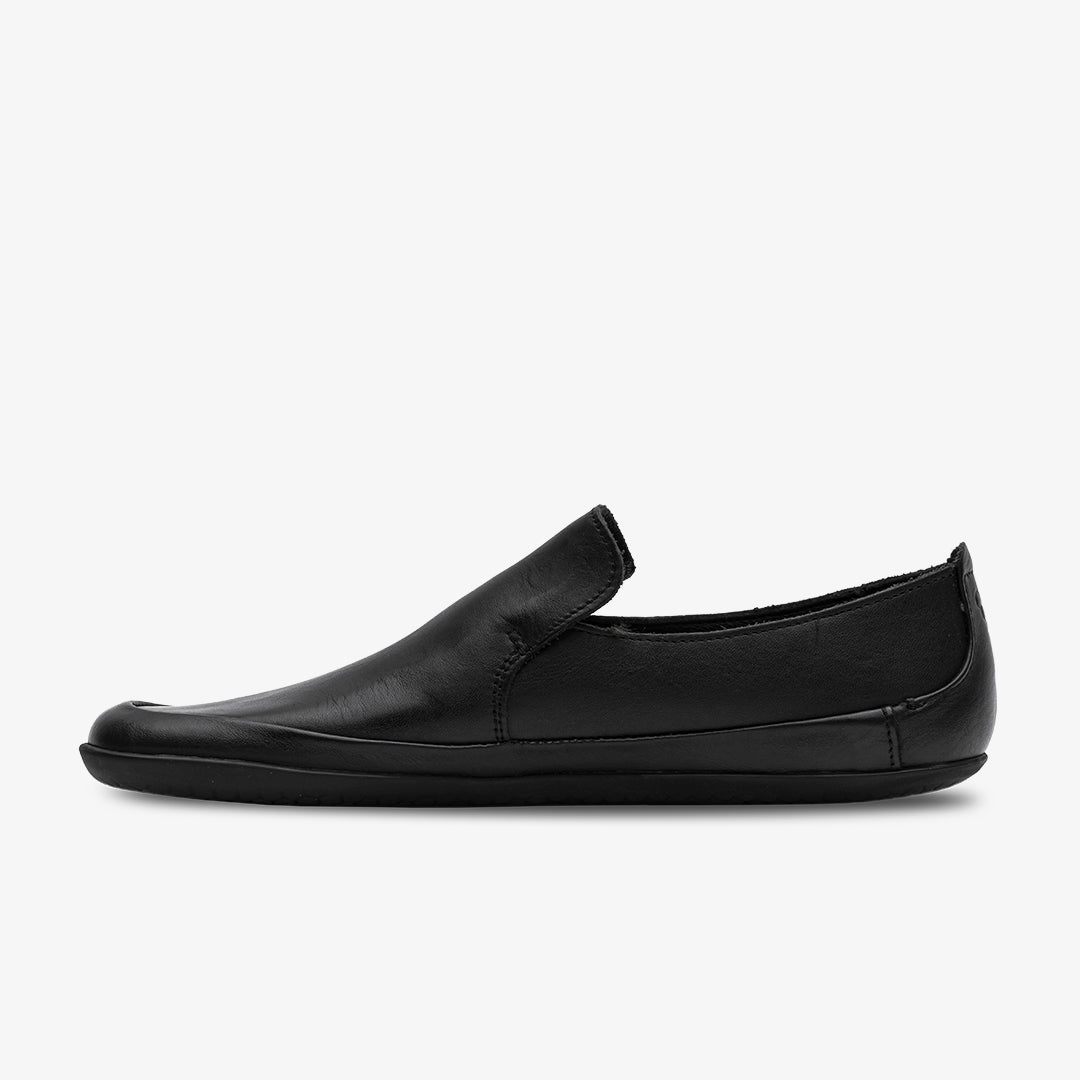 Vivobarefoot Opanka II barfods slip-on til kvinder i farven obsidian, inderside