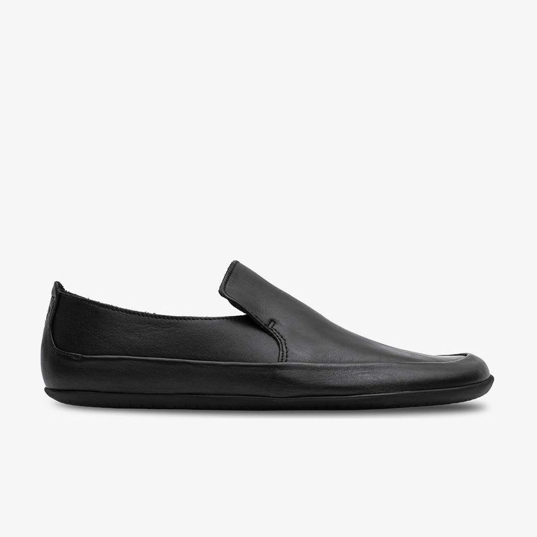 Vivobarefoot Opanka II barfods slip-on til kvinder i farven obsidian, yderside