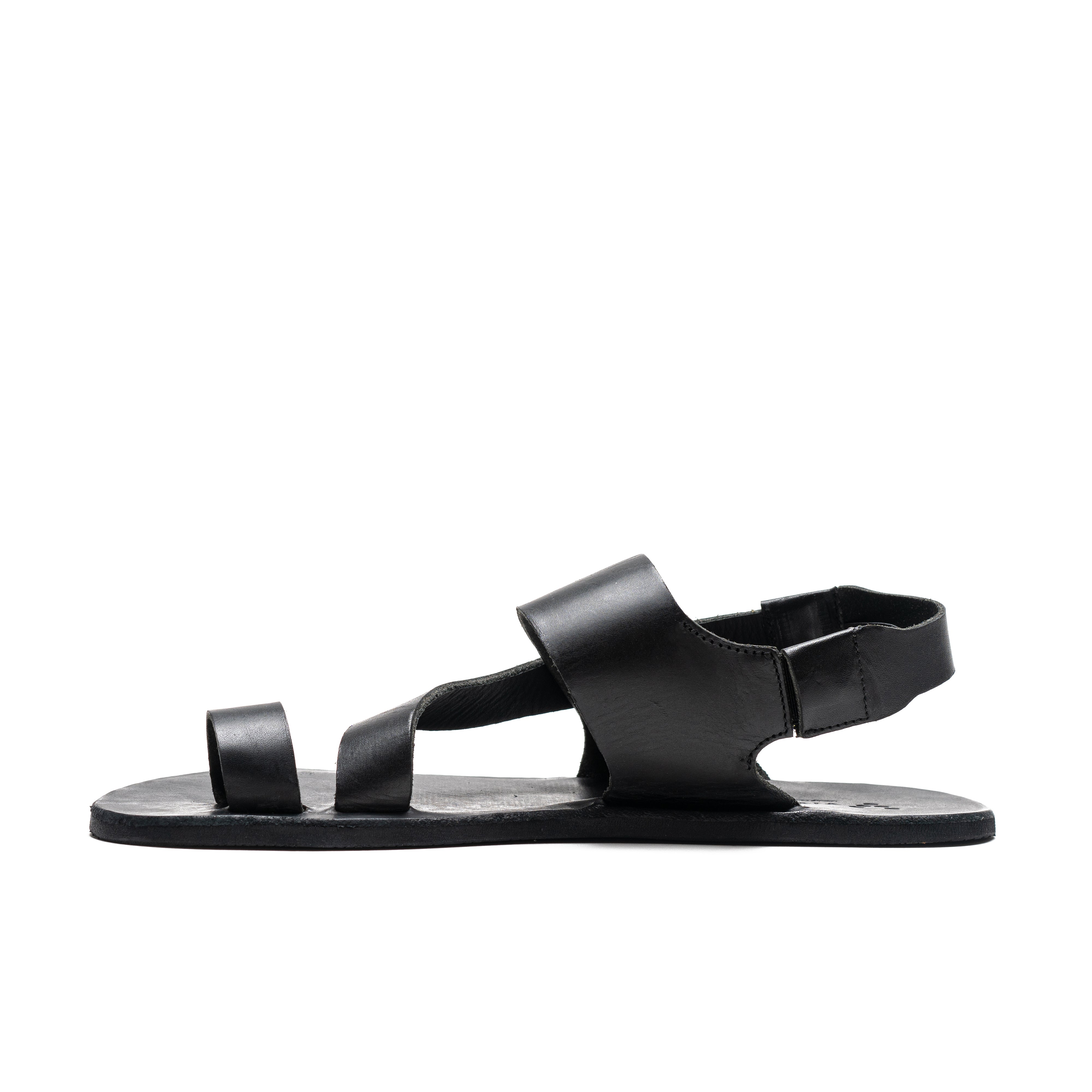 Vivobarefoot Opanka Sandal Womens barfods tåløkke krydsrem sandal til kvinder i farven black, inderside