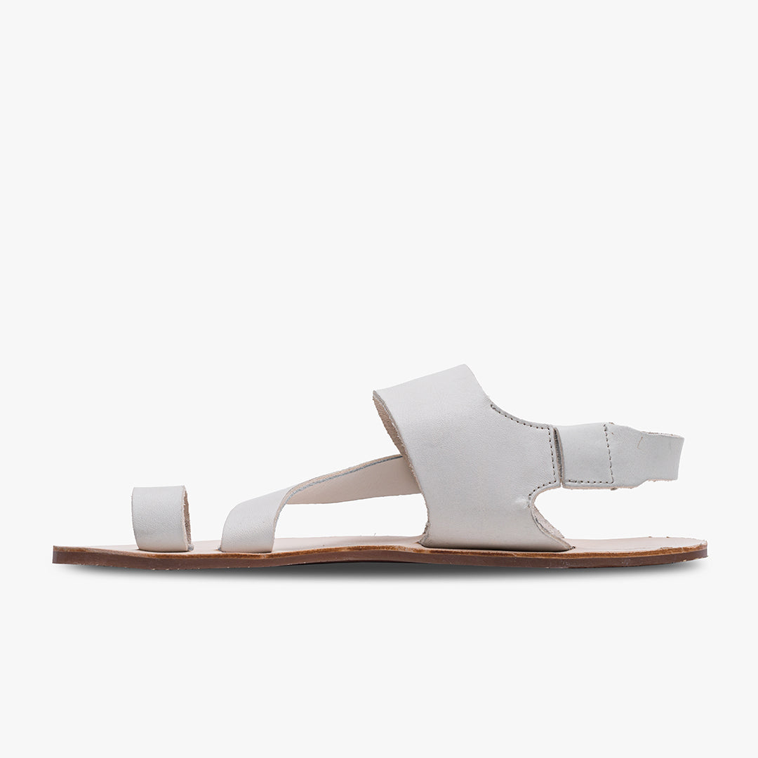 Vivobarefoot Opanka Sandal Womens barfods tåløkke krydsrem sandal til kvinder i farven off white, inderside