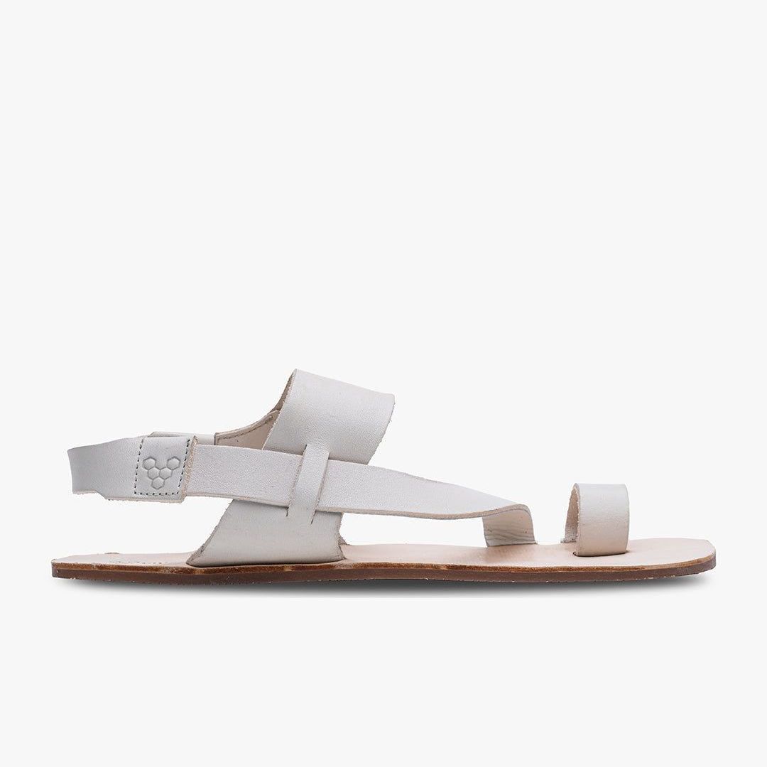 Vivobarefoot Opanka Sandal Womens barfods tåløkke krydsrem sandal til kvinder i farven off white, yderside