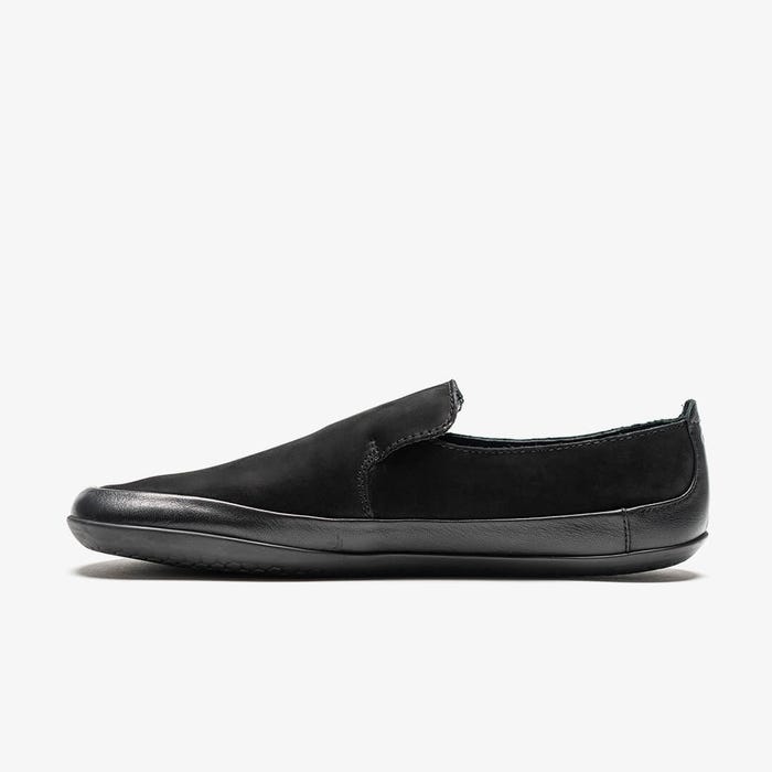 Vivobarefoot Opanka Womens barfods slip on til kvinder i farven black, inderside