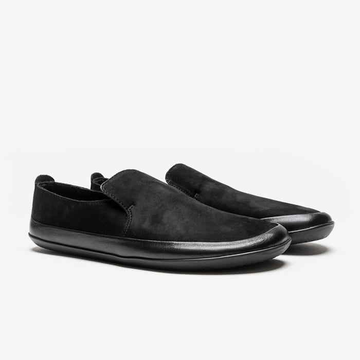 Vivobarefoot Opanka Womens barfods slip on til kvinder i farven black, par