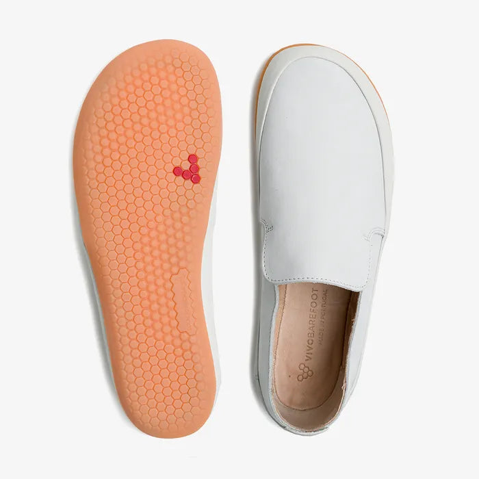 Vivobarefoot Opanka Womens barfods slip on til kvinder i farven limestone, top