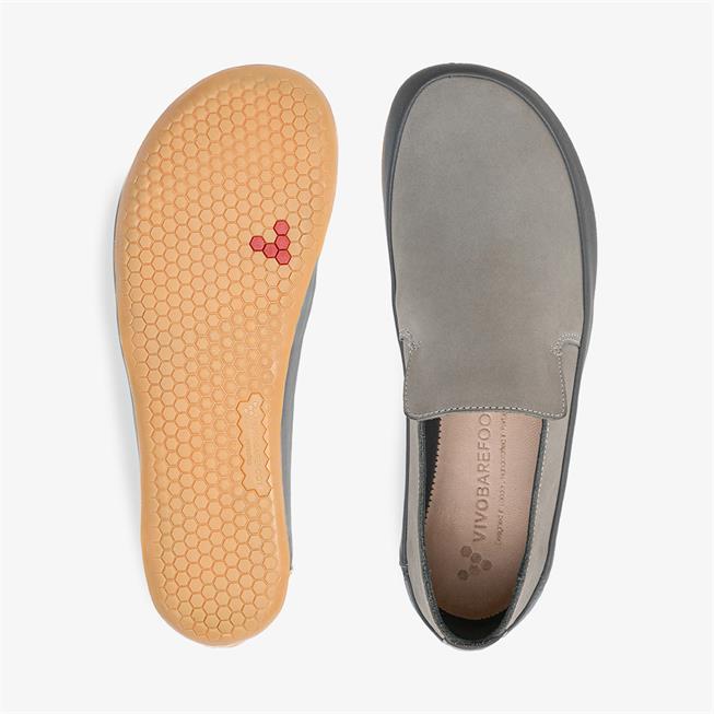 Vivobarefoot Opanka Womens barfods slip on til kvinder i farven zinc, top