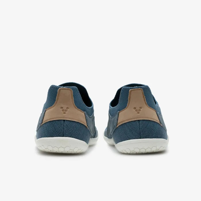 Vivobarefoot Primus Asana Mens barfods sneakers til mænd i farven indigo, bagfra