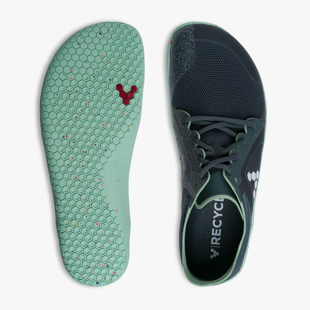 Vivobarefoot Primus Lite III Recycled Mens barfods træningssko til mænd i farven charcoal, top