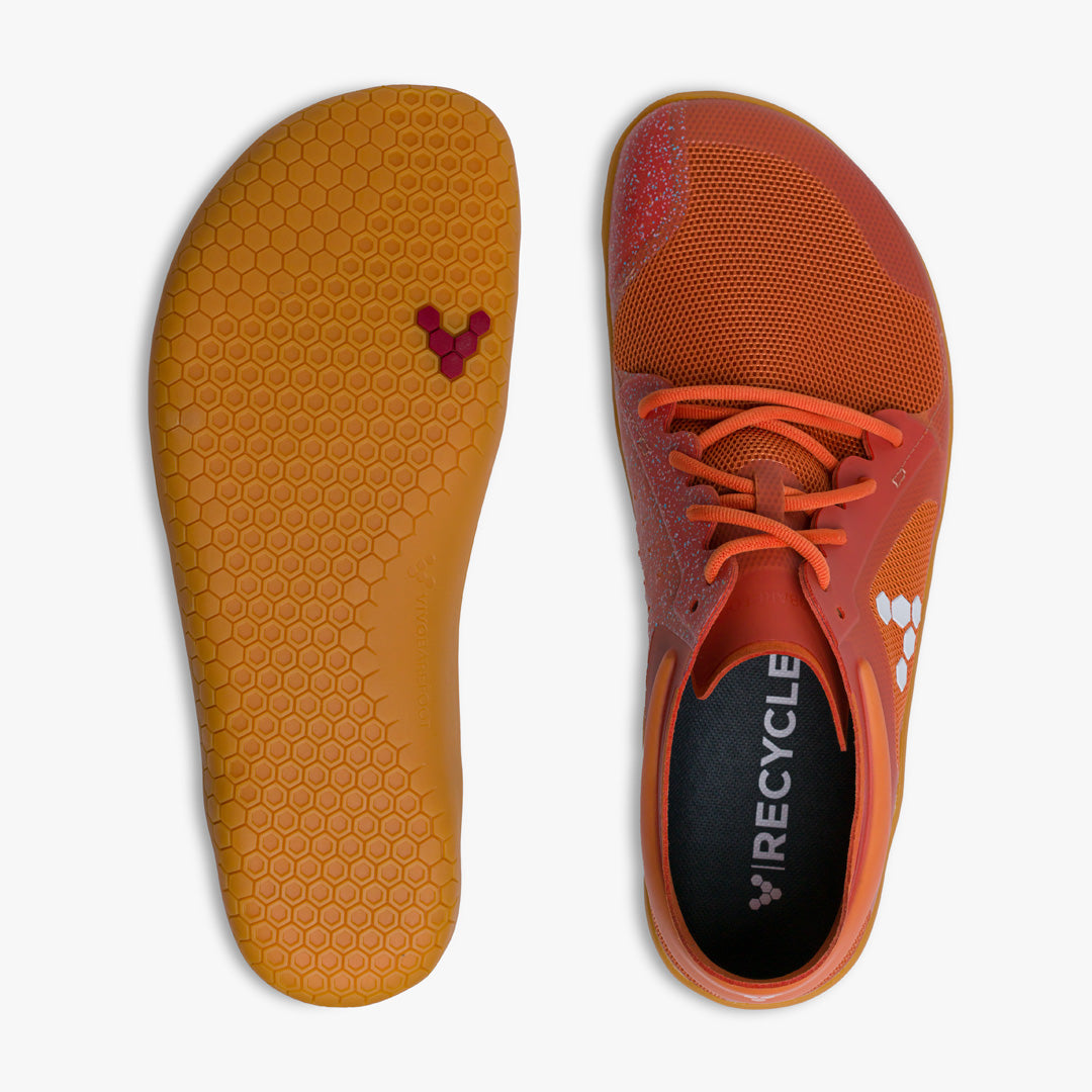 Vivobarefoot Primus Lite III Recycled Mens barfods træningssko til mænd i farven rust, top