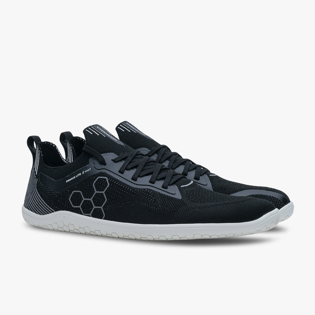 Vivobarefoot Primus Lite Knit Mens barfods træningssko til mænd i farven obsidian, par