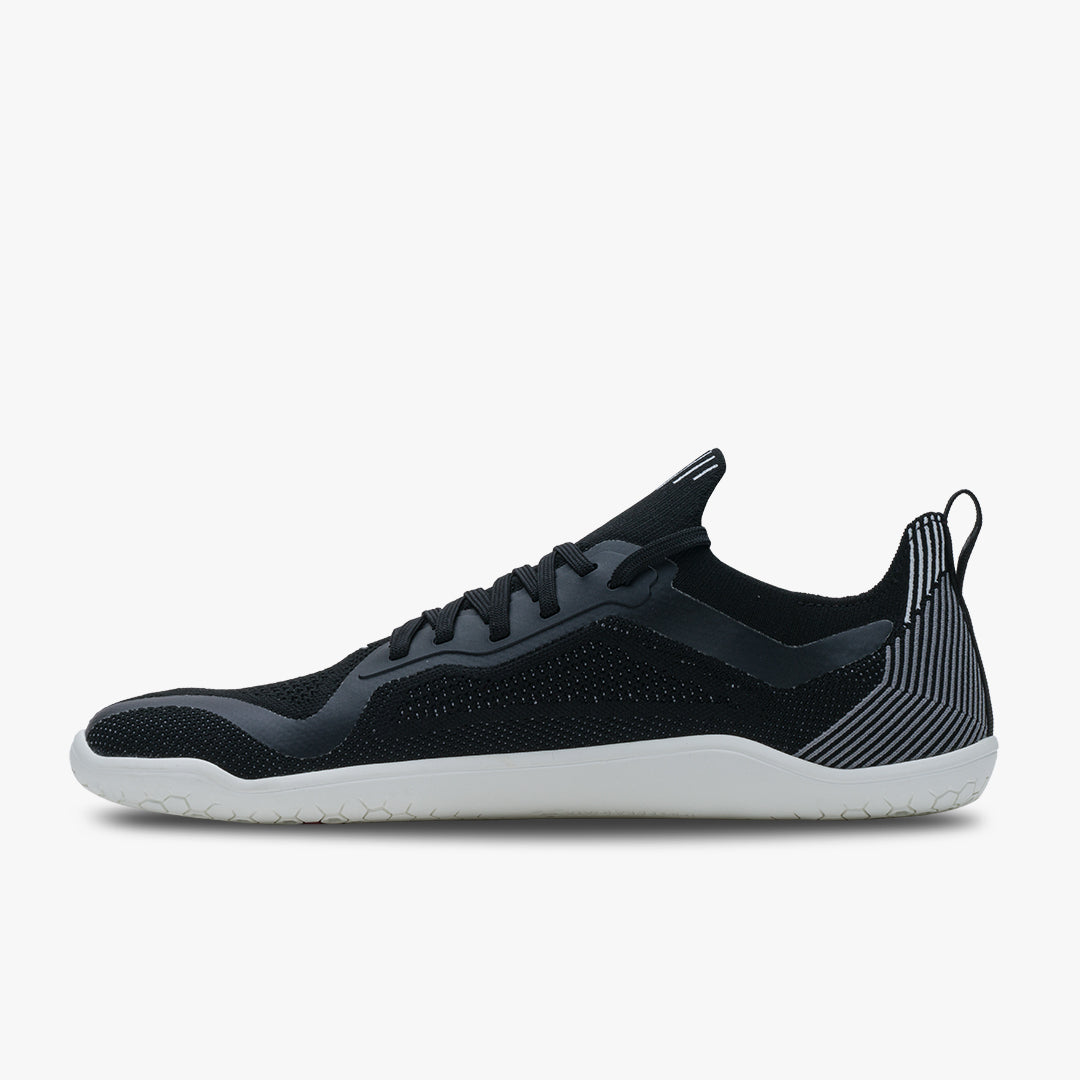 Vivobarefoot Primus Lite Knit Mens barfods træningssko til mænd i farven obsidian, inderside