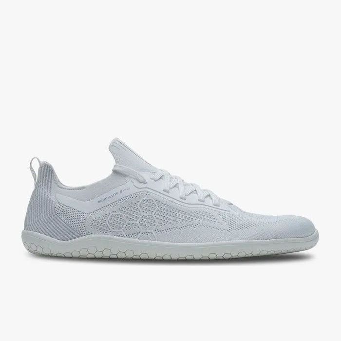 Vivobarefoot Primus Lite Knit Womens barfods træningssko til kvinder i farven bright white, yderside