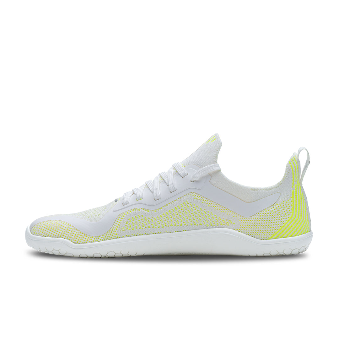 Vivobarefoot Primus Lite Knit Womens barfods træningssko til kvinder i farven safety yellow, inderside