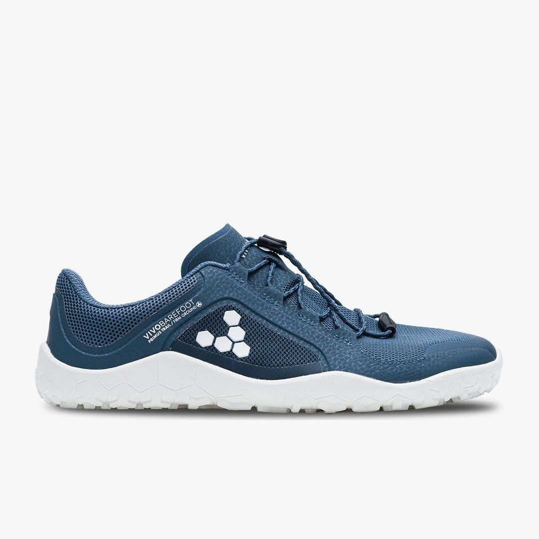 Vivobarefoot Primus Trail FG II barfods trailsko til mænd i farven deep sea blue / white, yderside