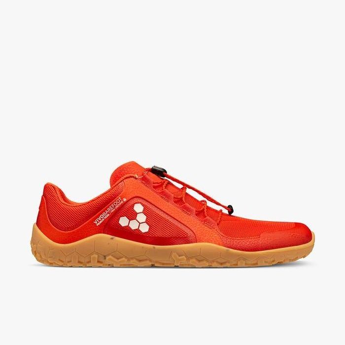 Vivobarefoot Primus Trail FG II barfods trailsko til mænd i farven fiery coral, yderside
