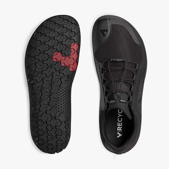 Vivobarefoot Primus Trail FG II barfods trailsko til mænd i farven obsidian, top