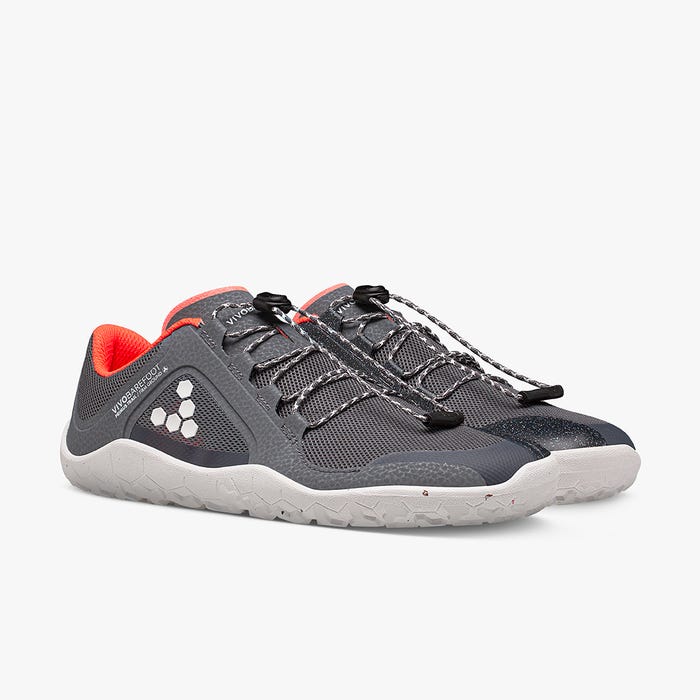 Vivobarefoot Primus Trail II FG Womens barfods trailsko til kvinder i farven graphite grey, par