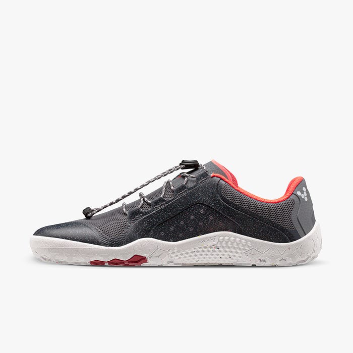 Vivobarefoot Primus Trail II FG Womens barfods trailsko til kvinder i farven graphite grey, inderside